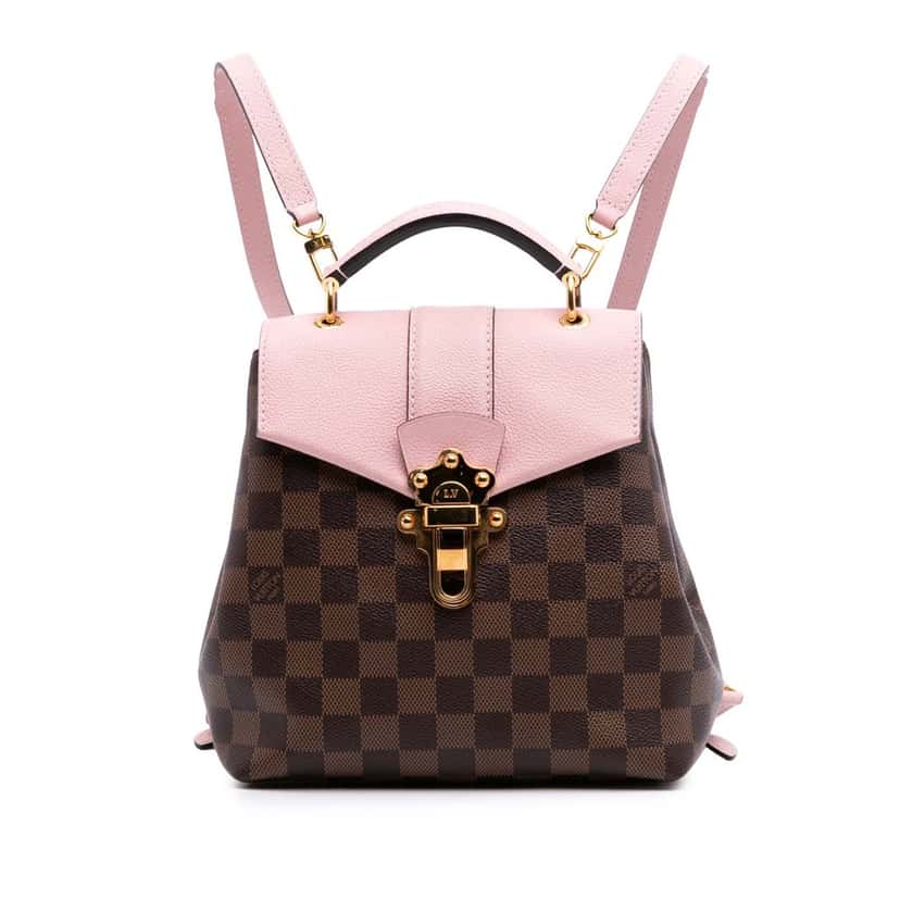 Louis Vuitton Damier Ebene Clapton Brown Canvas Good condition - Front View