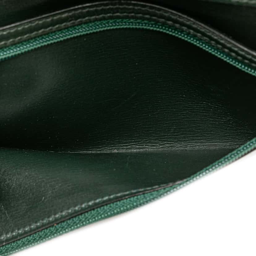 Hermès Box Calf Bearn Wallet Green Leather Good condition - Box View
