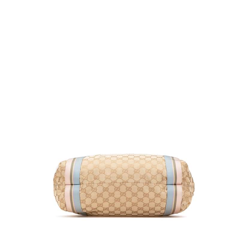 Gucci GG Canvas Web Tote Brown Canvas Good condition - Inside View