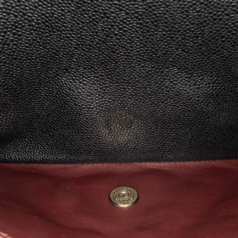 Chanel Jumbo Classic Caviar Double Flap Black Leather Good condition - Box View