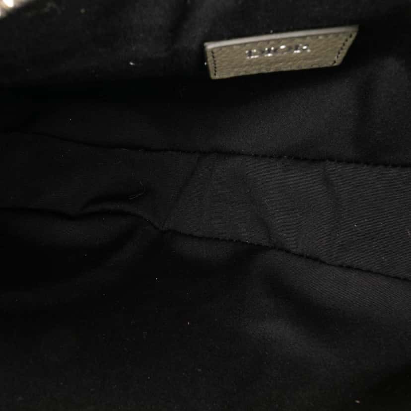 Dior Grained Calfskin Saddle Bag Grey Leather Good condition - Model View