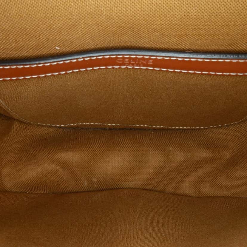 Celine Medium Triomphe Coated Canvas Folco Crossbody Brown Canvas Good condition - Model View