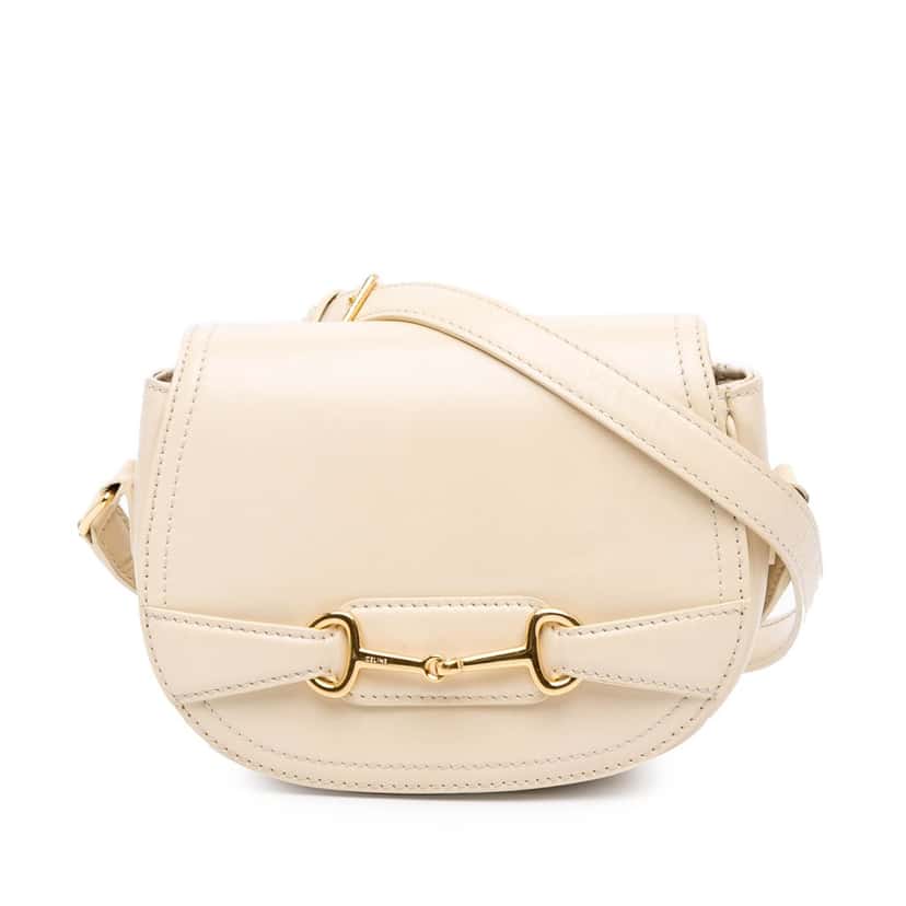 Celine Small Satinated Calfskin Crecy Flap Crossbody Brown Leather Good condition - Front View