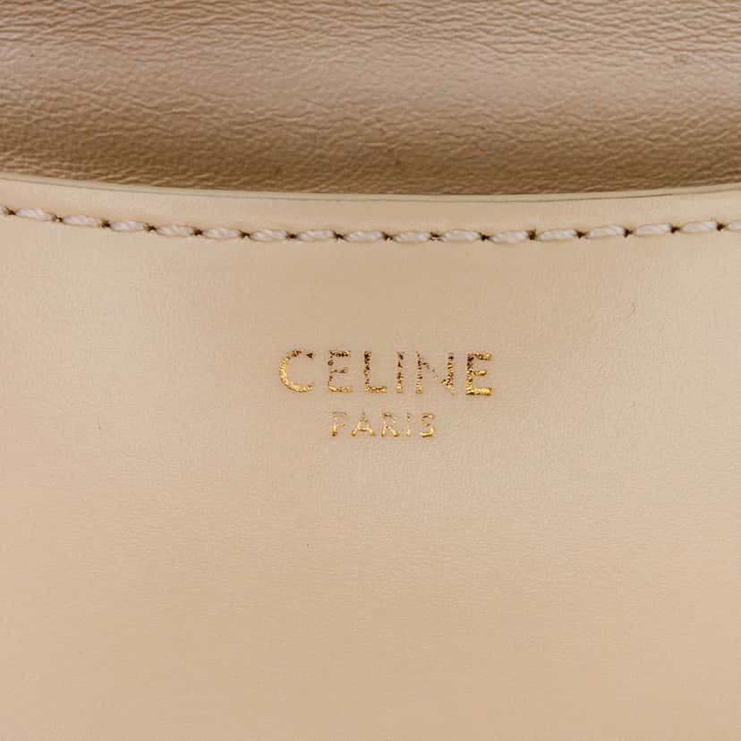 Celine Small Satinated Calfskin Crecy Flap Crossbody Brown Leather Good condition - Box View