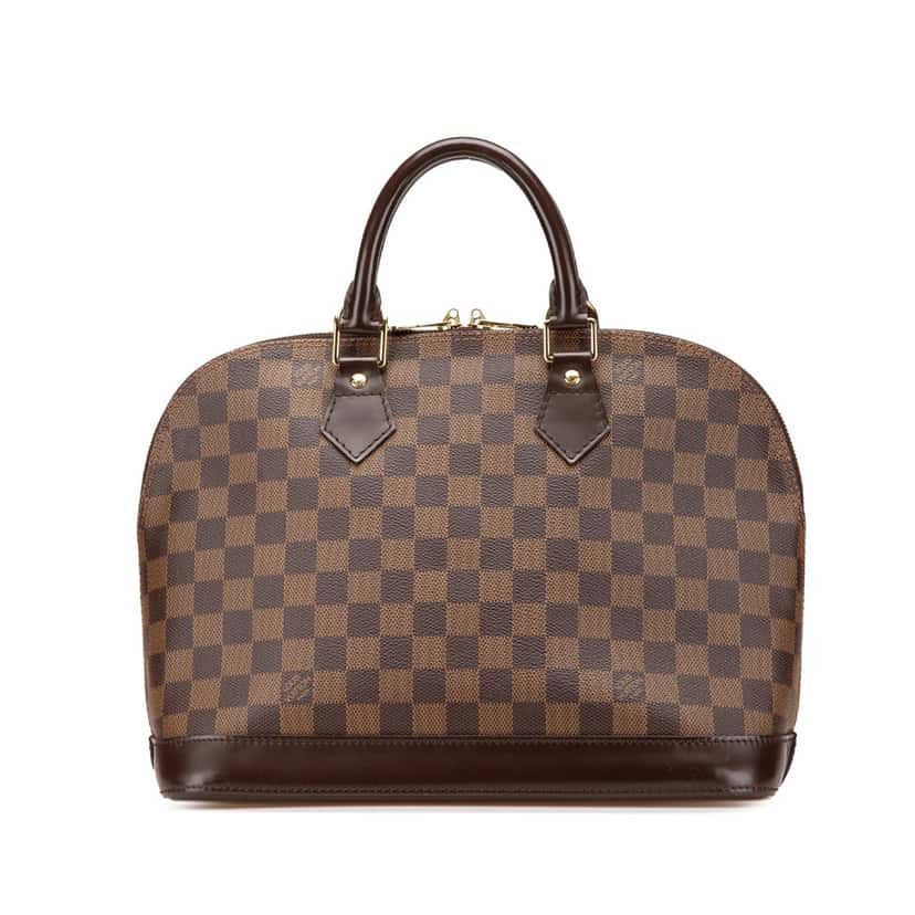 Louis Vuitton Damier Ebene Alma PM Brown Canvas Good condition - Front View