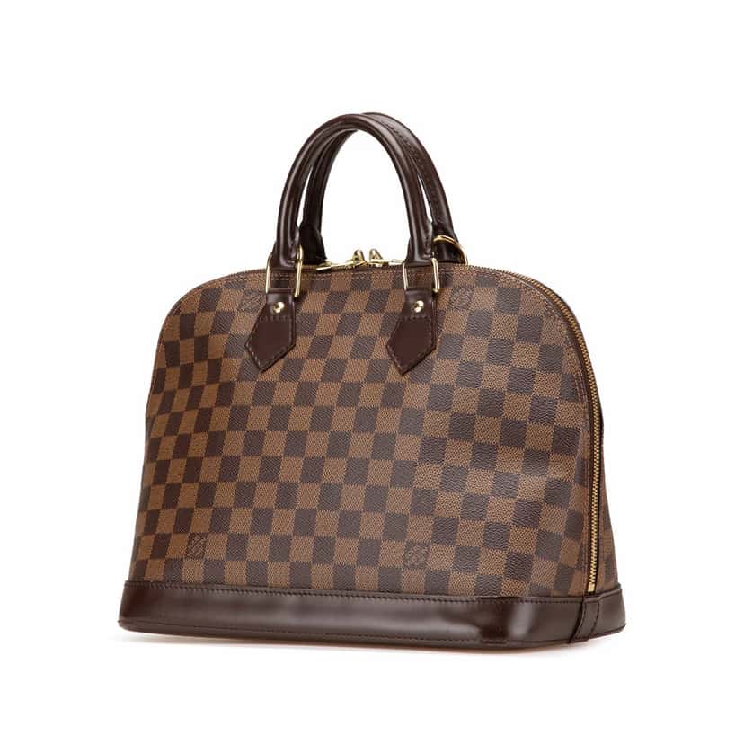 Louis Vuitton Damier Ebene Alma PM Brown Canvas Good condition - Back View