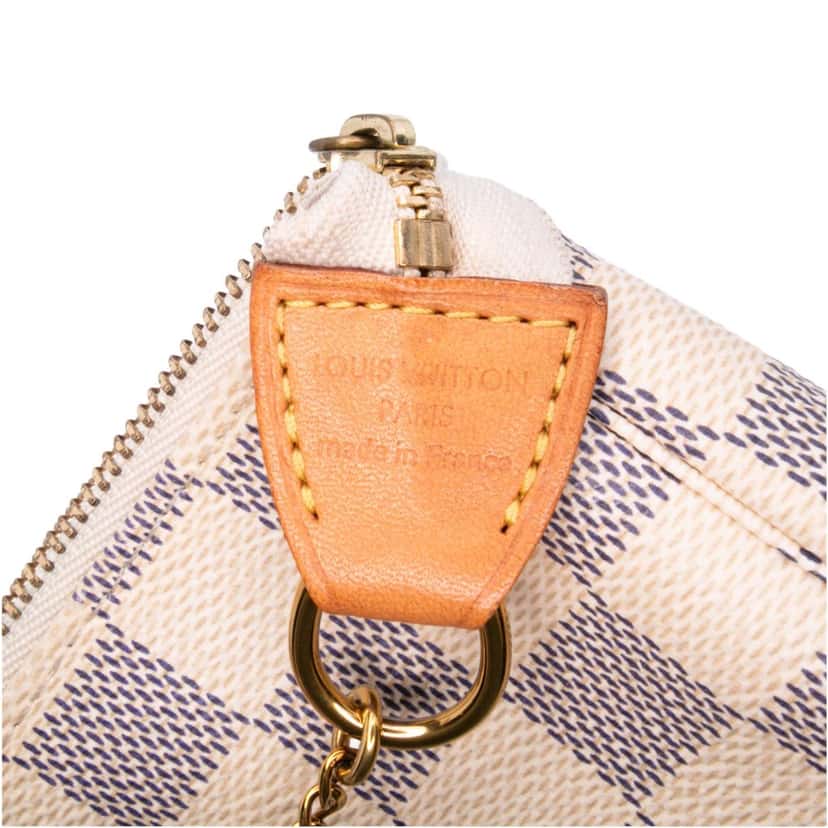 Louis Vuitton Damier Azur Mini Pochette Accessoires White Canvas Good condition - Box View