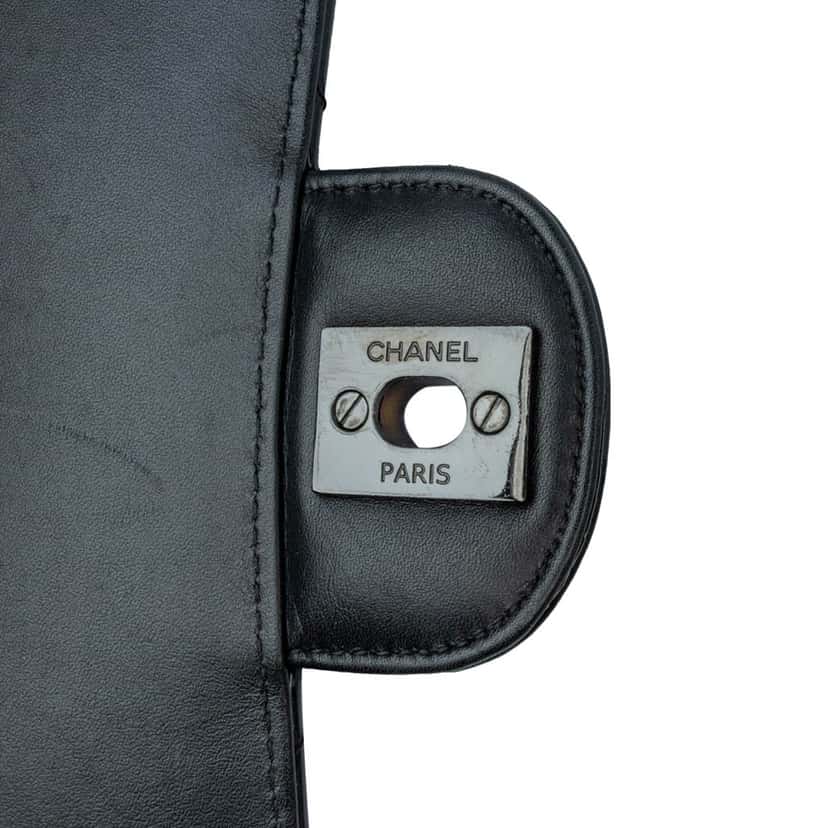 Chanel Mini Square Classic Patent So Black Single Flap Black Leather Good condition - Box View