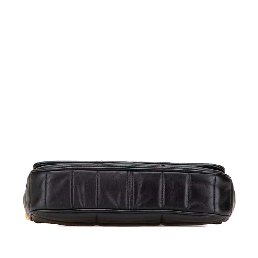 Celine Matelasse Goatskin Monochrome Chain Shoulder Bag Black Leather Good condition - Inside View
