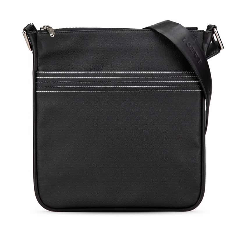 Loewe Anagram Leather Crossbody Black Leather Good condition - Front View