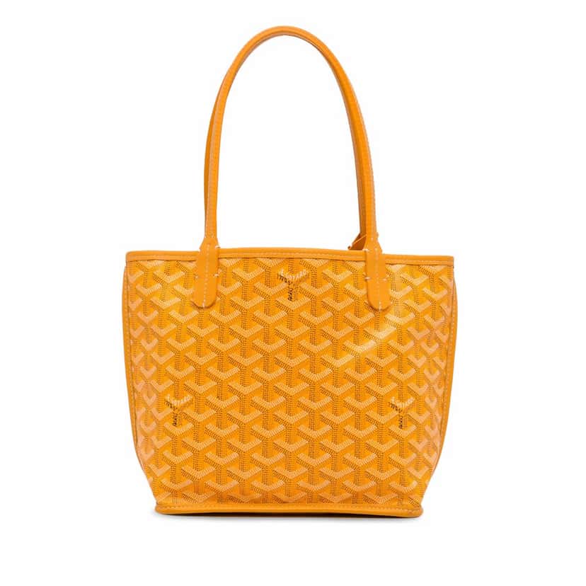 Goyard Mini Goyardine Reversible Anjou Yellow Canvas Good condition - Model View