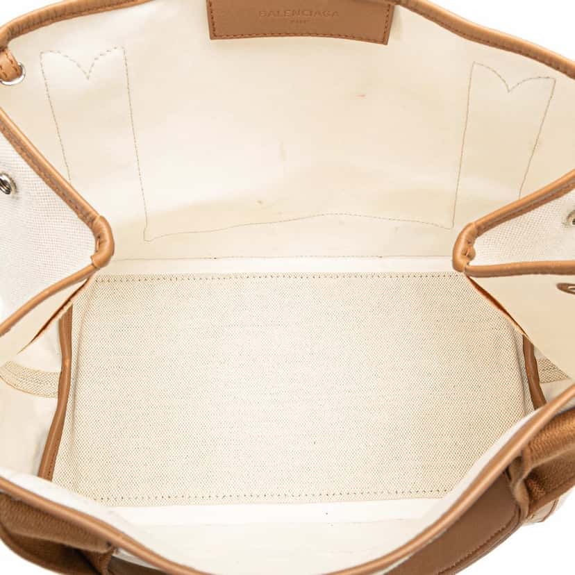 Balenciaga Canvas Navy Cabas S Tote White Canvas Good condition - Model View