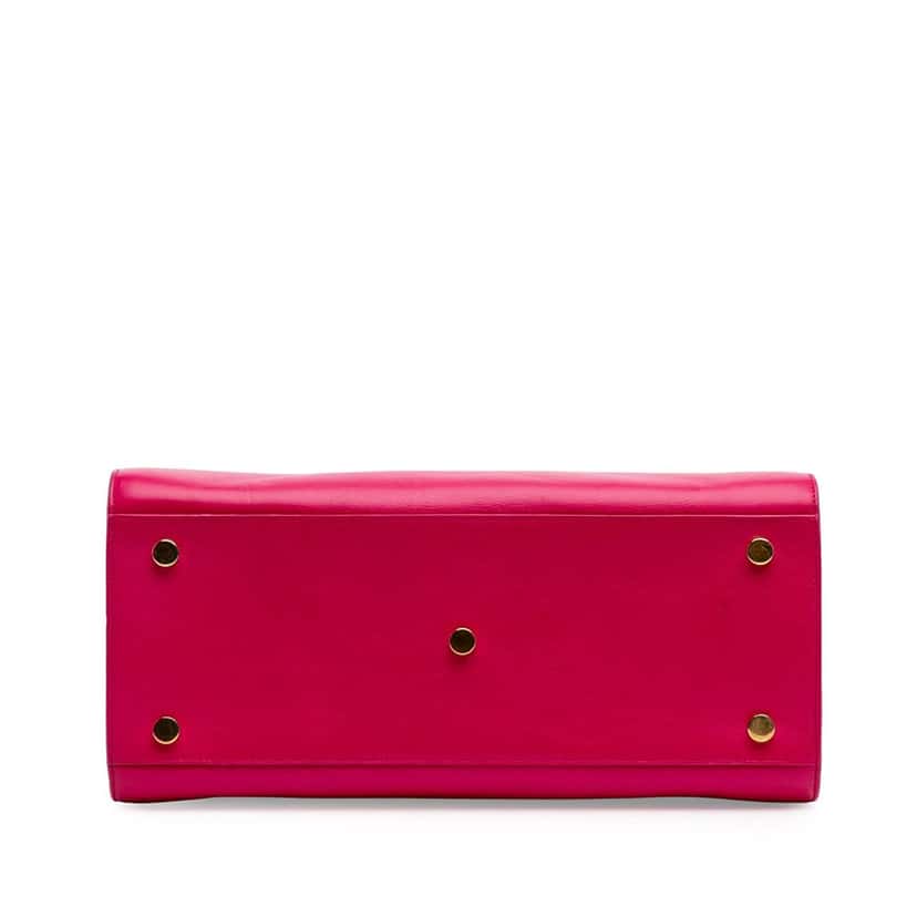 Saint Laurent Small Leather Sac De Jour Satchel Pink Leather Good condition - Inside View