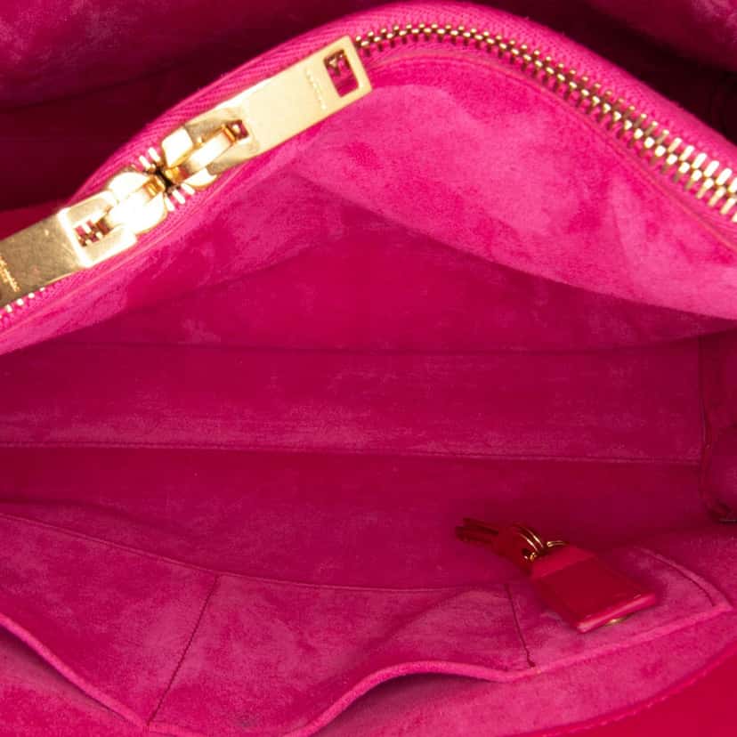 Saint Laurent Small Leather Sac De Jour Satchel Pink Leather Good condition - Model View