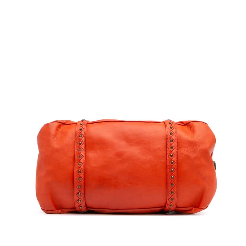 Bottega Veneta Soft Leather Duffle Bag Orange Leather Good condition - Inside View
