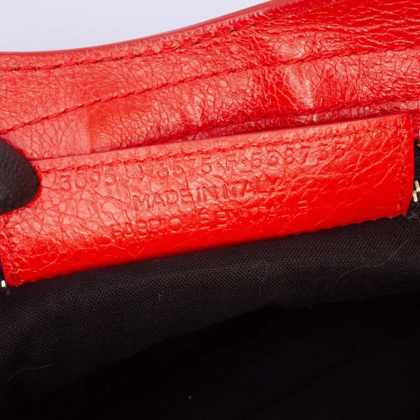 Balenciaga Mini Lambskin Motocross City Giant 21 Satchel Red Leather Fair condition - Box View