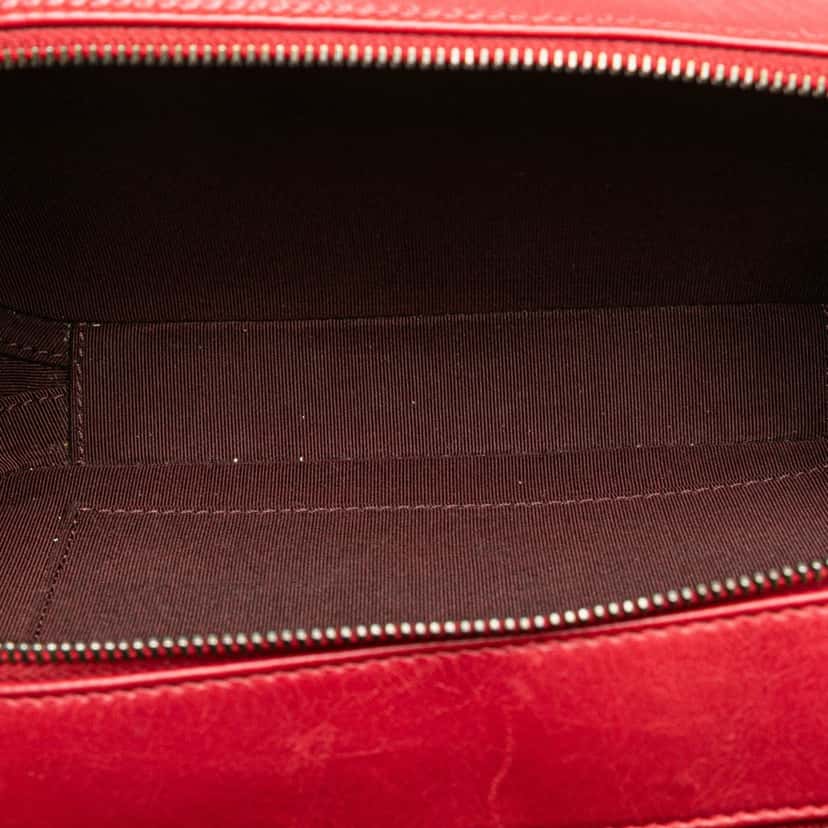 Chanel Small Quilted Glazed Calfskin Coco Boy Camera Bag Red Leather Very good condition - Box View