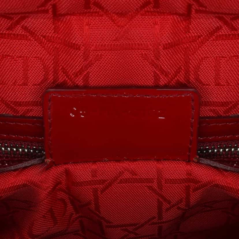 Dior Large Patent Cannage Lady Dior Red Leather Good condition - Box View