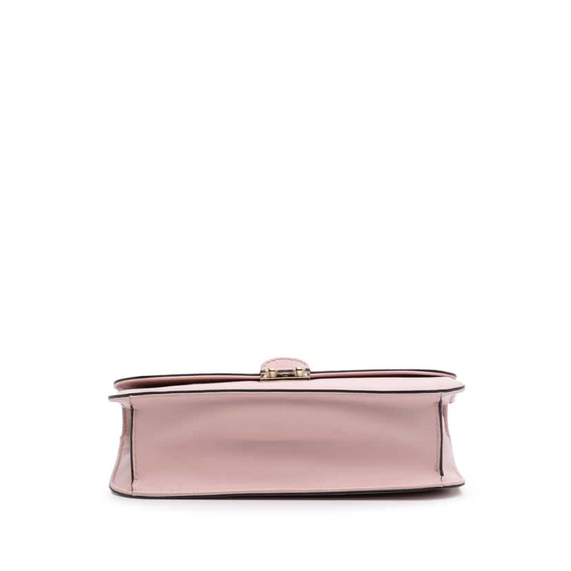Valentino Medium Calfskin Rockstud Glam Lock Crossbody Pink Leather Good condition - Inside View