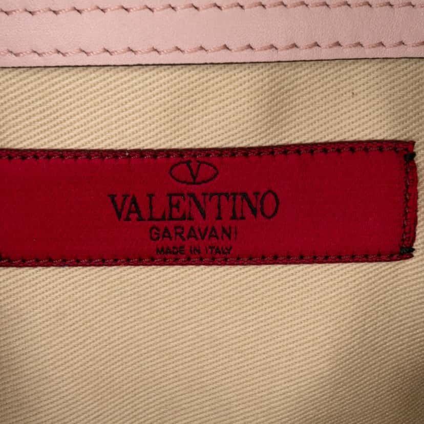 Valentino Medium Calfskin Rockstud Glam Lock Crossbody Pink Leather Good condition - Box View