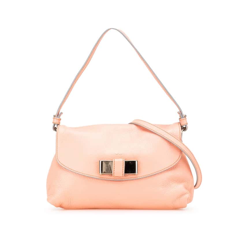 Chloé Leather Lily Bow Satchel Orange Leather Good condition - Front View