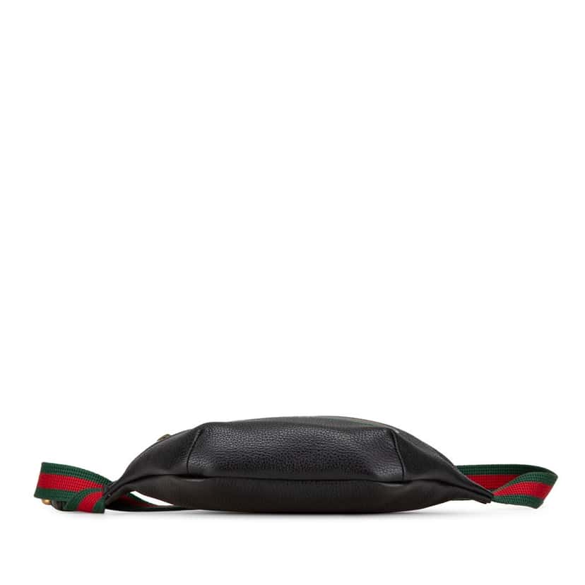 Gucci Leather Logo Belt Bag Black Leather Good condition - Inside View