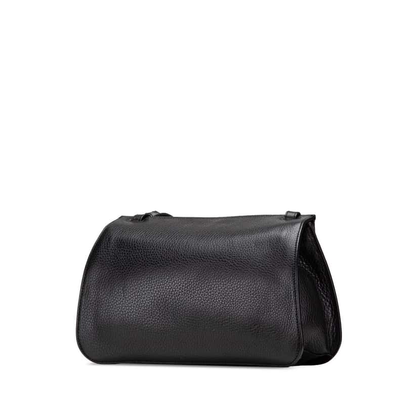 Gucci Medium Leather Bamboo Daily Crossbody Black Leather Good condition - Back View