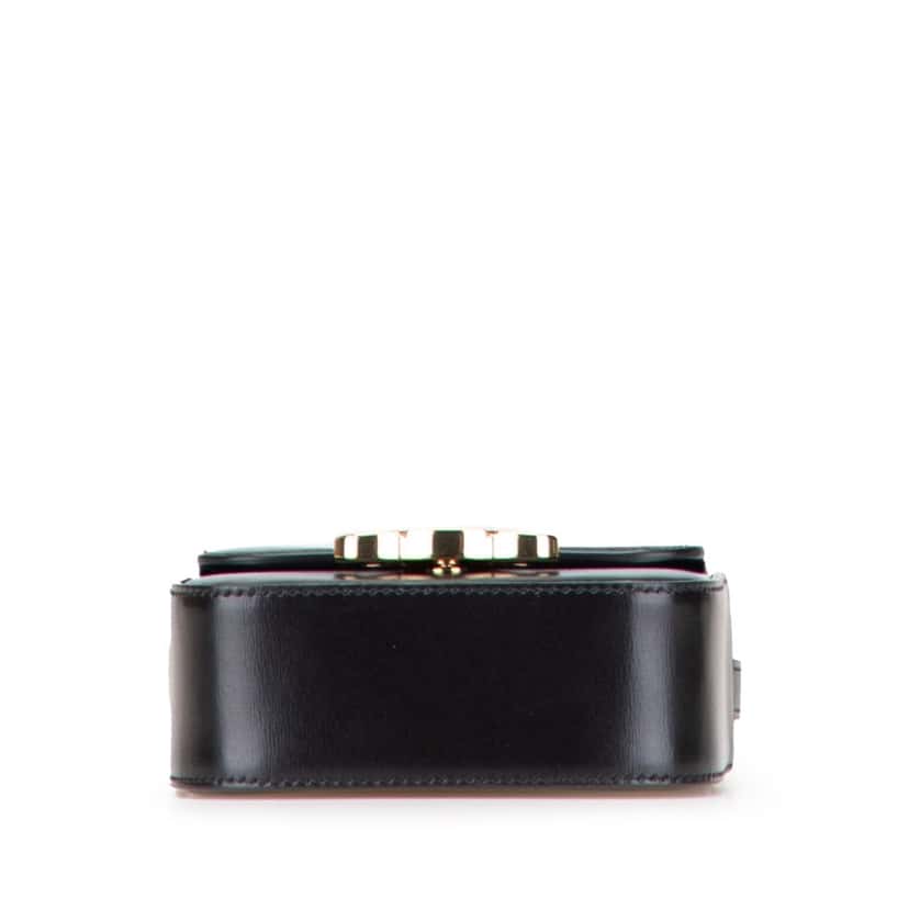 Celine Mini Shiny Calfskin Triomphe Crossbody Black Leather Good condition - Inside View