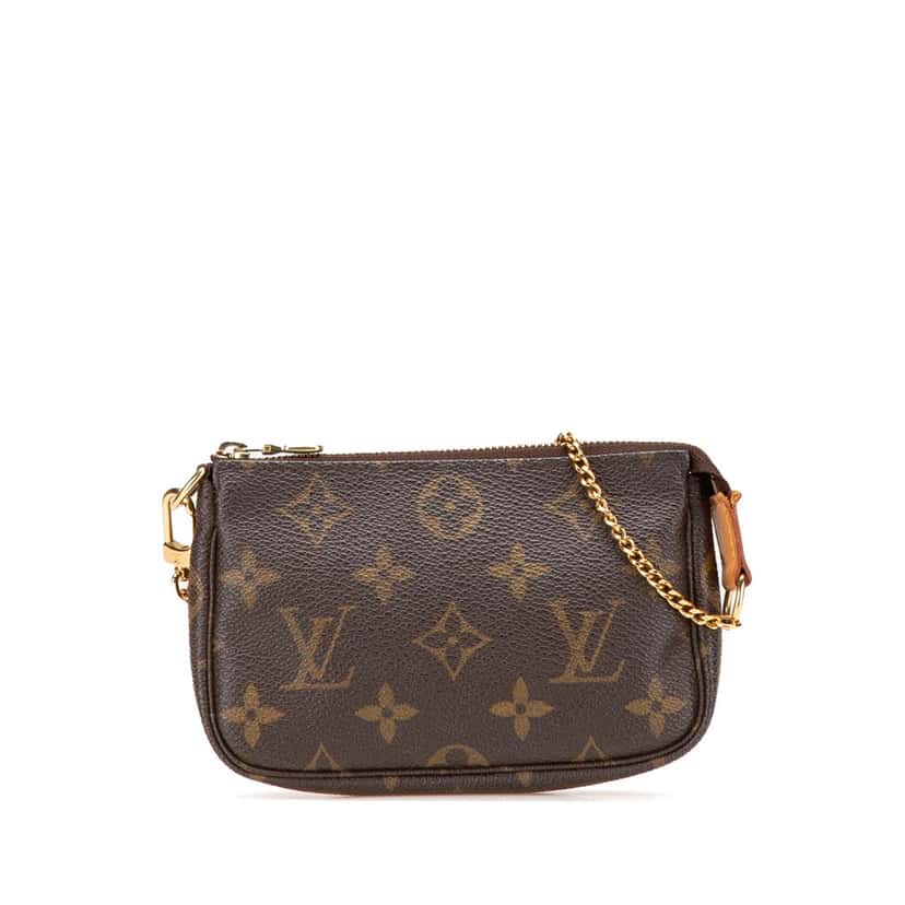 Louis Vuitton Monogram Mini Pochette Accessoires Brown Canvas Good condition - Front View