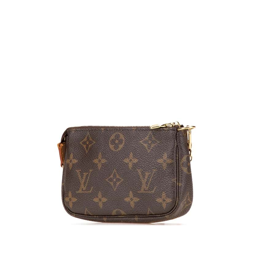 Louis Vuitton Monogram Mini Pochette Accessoires Brown Canvas Good condition - Back View