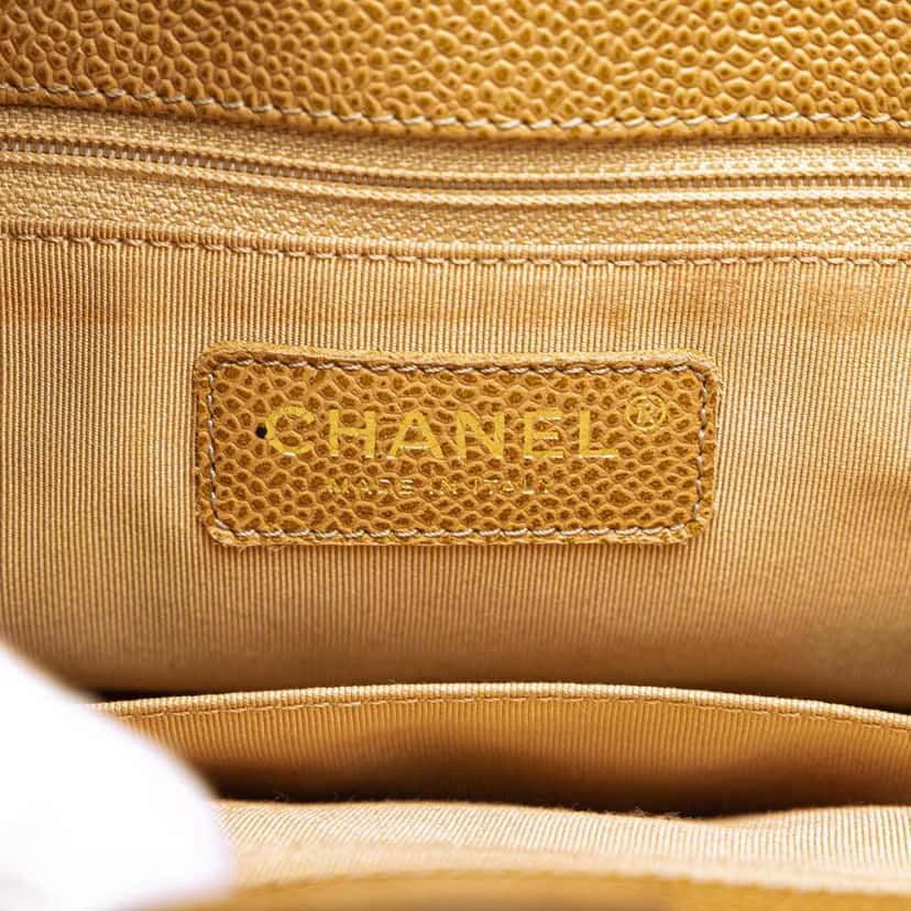 Chanel Caviar Petite Shopping Tote Brown Leather Good condition - Box View