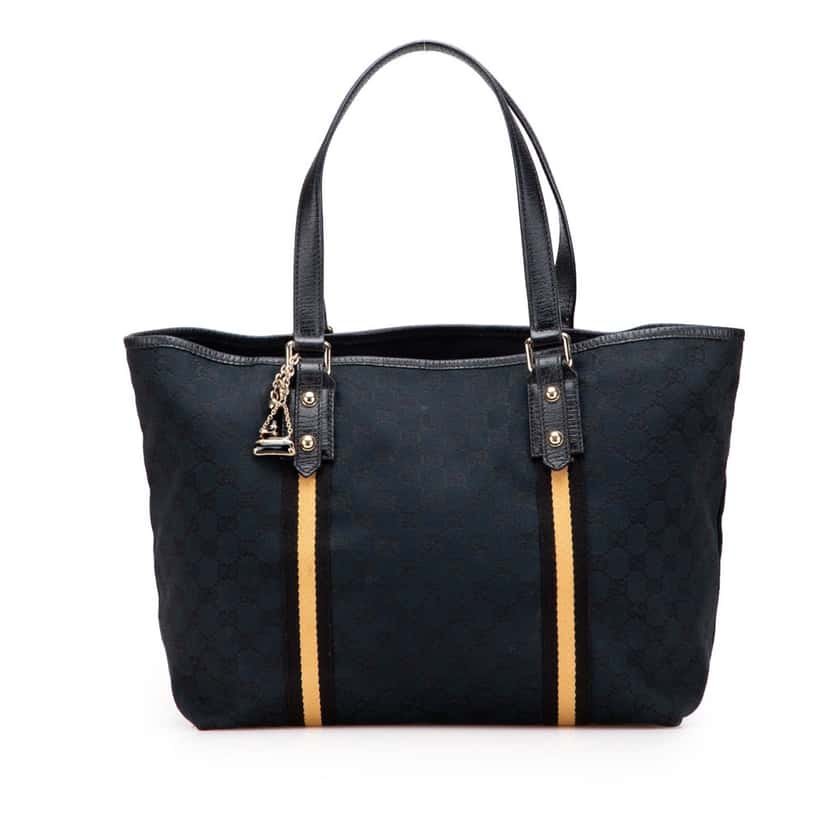 Gucci Large GG Canvas Jolicoeur Tote Black Canvas Very good condition - Front View
