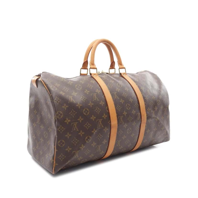 Louis Vuitton Monogram Keepall 50 Brown Canvas Good condition - Back View