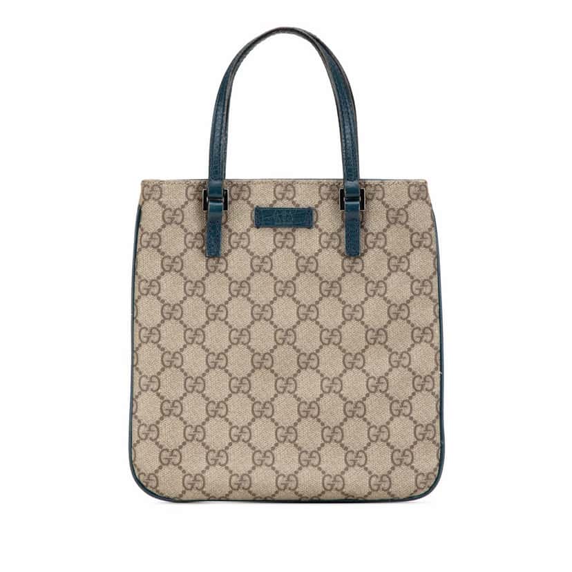 Gucci Mini GG Supreme Handbag Brown Canvas Fair condition - Front View