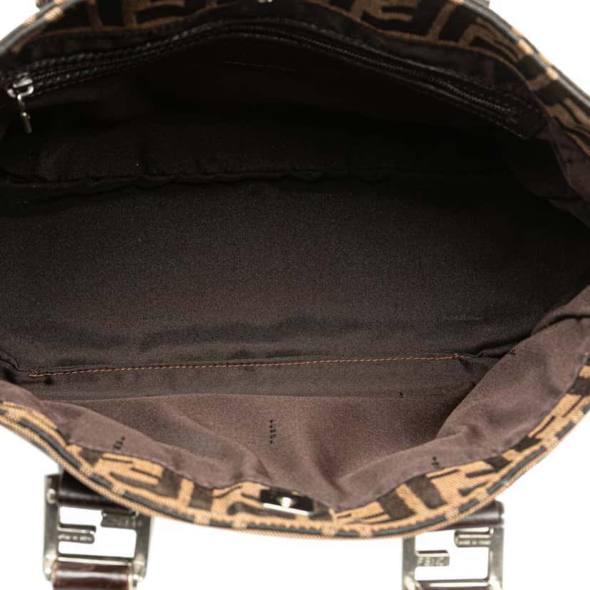 Fendi Small Zucca Canvas Twins Tote Brown Canvas Good condition - Model View