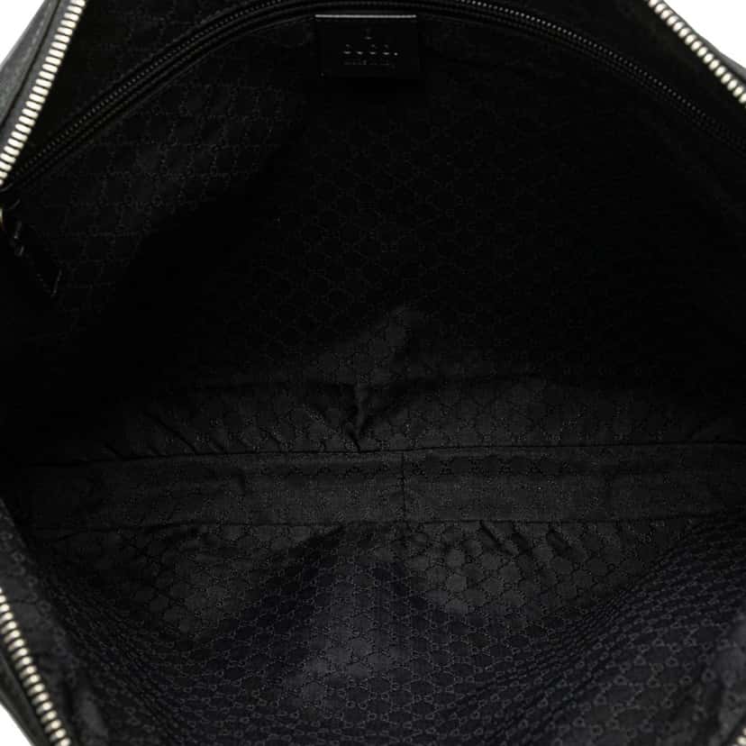Gucci Leather Trimmed Nylon Laptop Bag Black Good condition - Model View