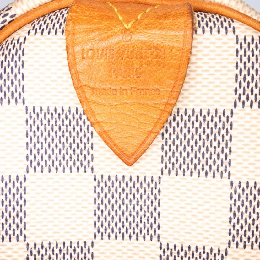 Louis Vuitton Damier Azur Speedy 30 White Canvas Good condition - Box View