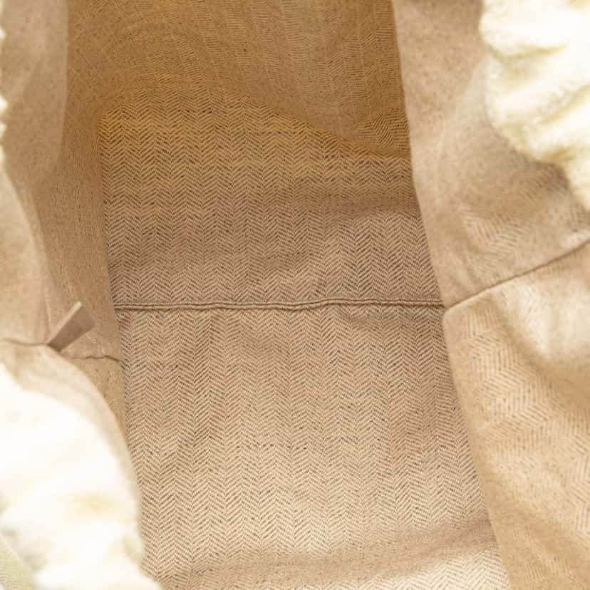 Loewe Paulas Ibiza Anagram Towelling Drawstring Pouch Brown Cotton Good condition - Model View