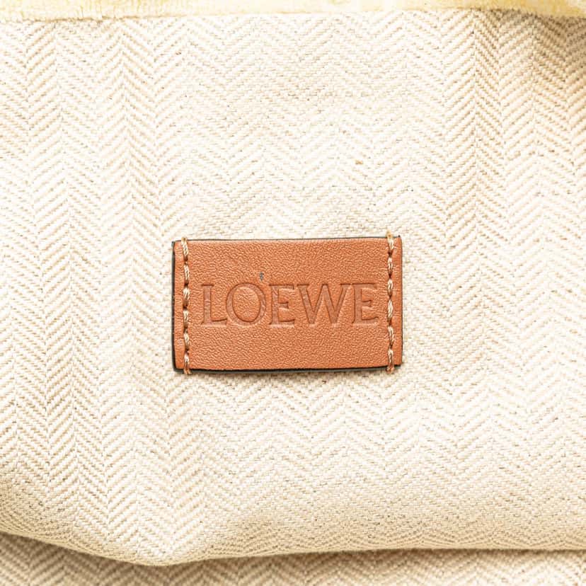 Loewe Paulas Ibiza Anagram Towelling Drawstring Pouch Brown Cotton Good condition - Box View