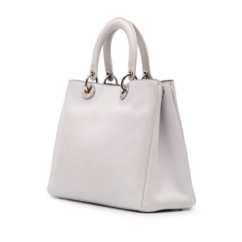Dior Medium Leather Diorissimo Satchel Purple Leather Good condition - Back View