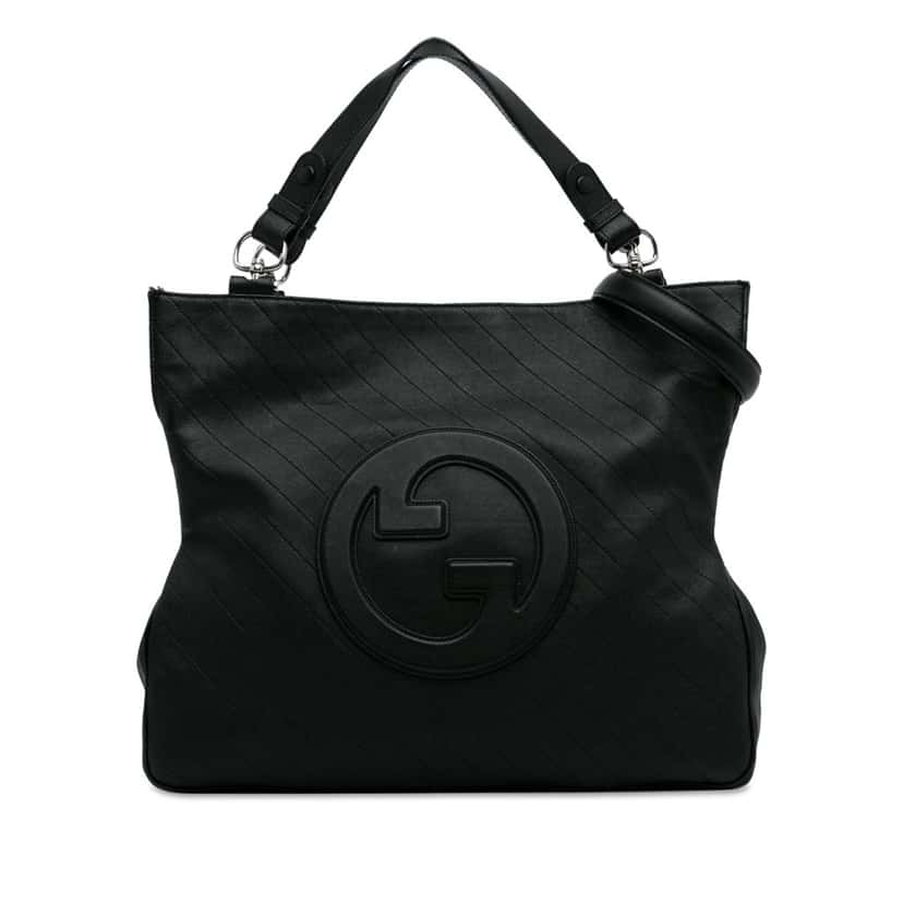 Gucci Medium Blondie Satchel Black Leather Very good condition - Front View