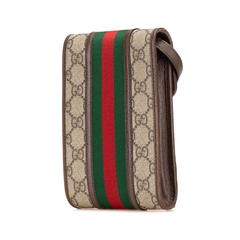 Gucci Mini GG Supreme Web Ophidia Crossbody Brown Canvas Good condition - Back View