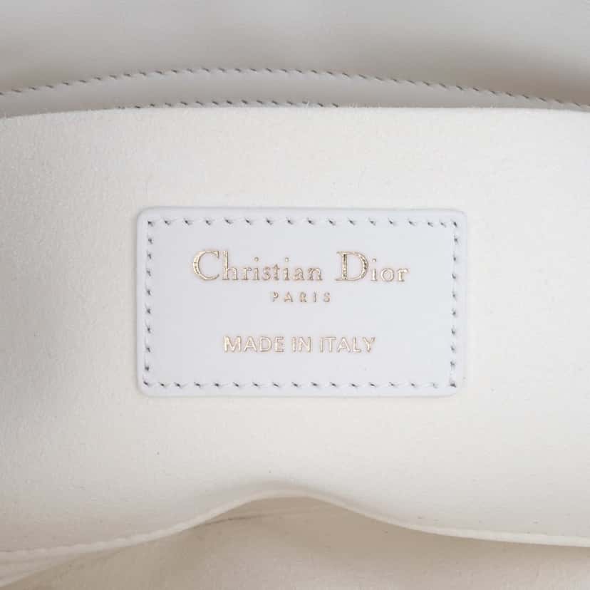 Dior Medium Technical Fabric Macrocannage Lady D Joy White Good condition - Box View