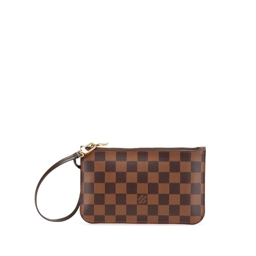 Louis Vuitton Damier Ebene Neverfull PM Pouch Brown Canvas Good condition - Front View