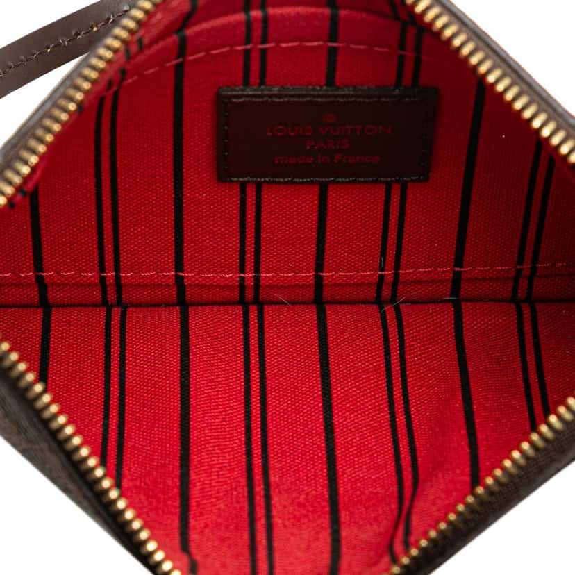 Louis Vuitton Damier Ebene Neverfull PM Pouch Brown Canvas Good condition - Model View