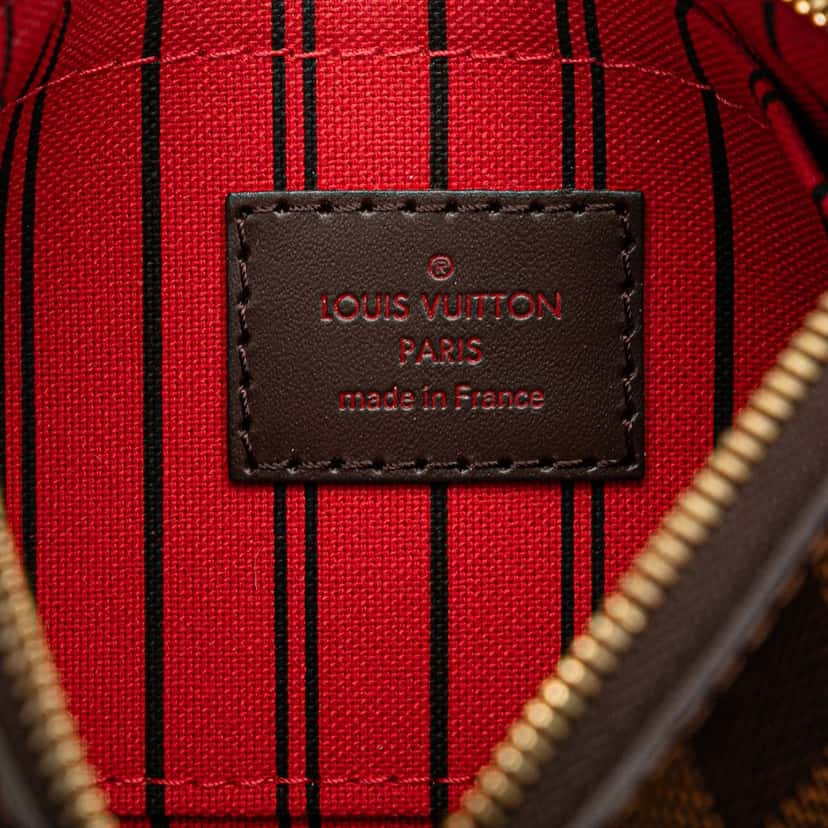 Louis Vuitton Damier Ebene Neverfull PM Pouch Brown Canvas Good condition - Box View