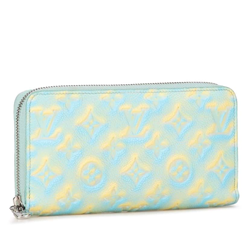 Louis Vuitton Monogram Empreinte Summer Stardust Zippy Wallet Blue Leather Good condition - Back View
