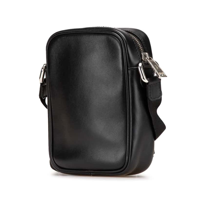 Fendi Small Leather Monster Bug Crossbody Black Leather Good condition - Back View