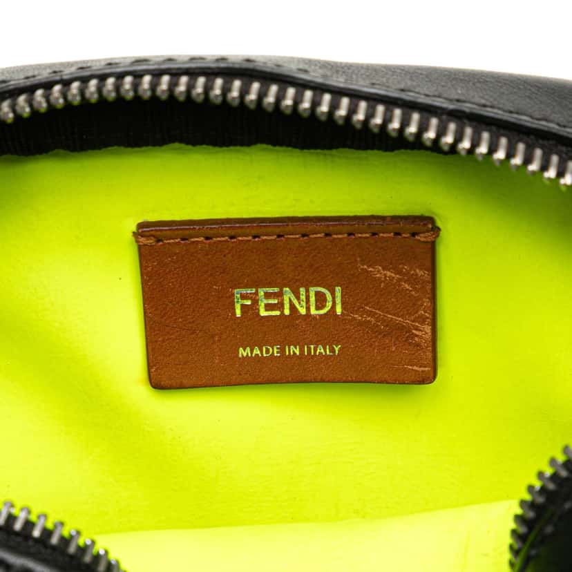 Fendi Small Leather Monster Bug Crossbody Black Leather Good condition - Box View
