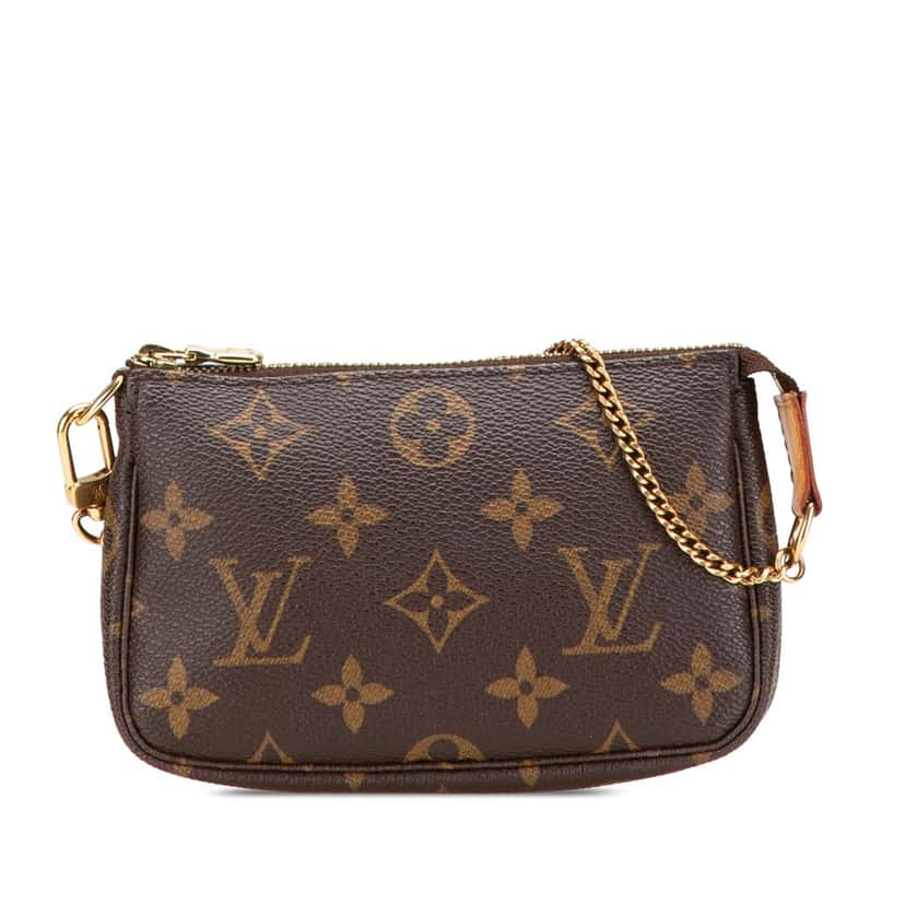 Louis Vuitton Monogram Mini Pochette Accessoires Brown Canvas Good condition - Front View